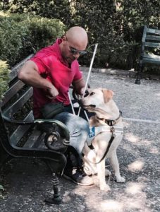 dog trainer with guide dog